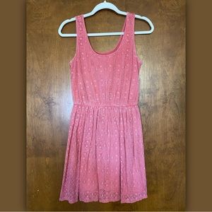 Pink Lace Skater Dress